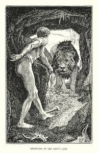 Androcles in de leeuwenkuil (gravure) door Henry Justice Ford