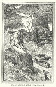 Hoe St. Brendan Judas Iskariot vond (litho) door Henry Justice Ford