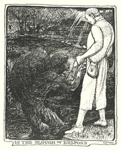 Illustratie voor De Pelgrimstocht door John Bunyan (litho) door Henry Justice Ford