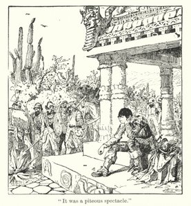 "Het was een meelijwekkend schouwspel" (gravure) door Henry Justice Ford