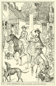 Marie Antoinette gaat jagen met de dauphin door Henry Justice Ford