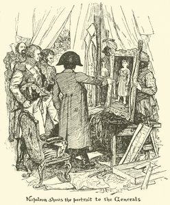 Napoleon toont het portret aan de generaals door Henry Justice Ford