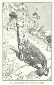St. Franciscus brengt de wolf naar de stad door Henry Justice Ford