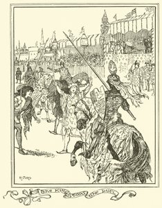 De Koning Stopt het Duel (gravure).