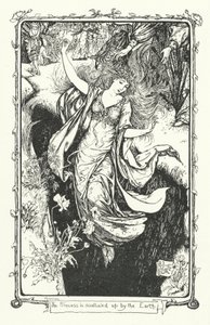 De prinses wordt opgeslokt door de aarde (gravure) door Henry Justice Ford