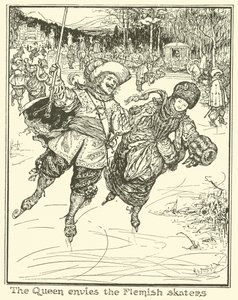 De koningin benijdt de Vlaamse schaatsers door Henry Justice Ford