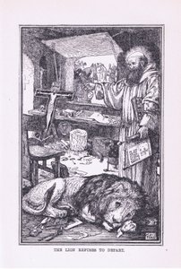 De leeuw weigert te vertrekken door Henry Justice Ford