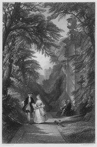 De middagwandeling, van het schilderij in de Koninklijke Collectie