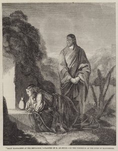 Maria Magdalena bij het graf door Henry Le Jeune
