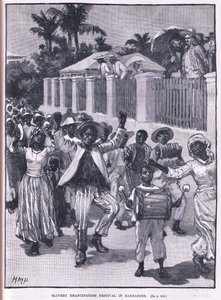 Slavernij emancipatie festival in Barbados 1834 door Henry Marriott Paget
