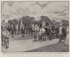 Het bezoek aan Windsor van de Ancient and Honourable Artillery Company of Massachusetts door Henry Marriott Paget
