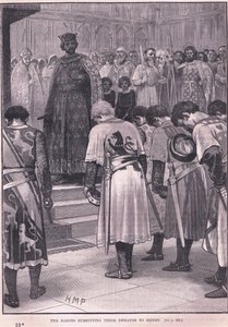 De baronnen die hun eisen aan Hendrik voorleggen, 1258 AD door Henry Marriott Paget