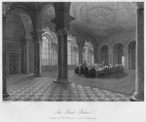 De bankparlor. Hof van de gouverneur en compagnie, ca. 1841 door Henry Melville