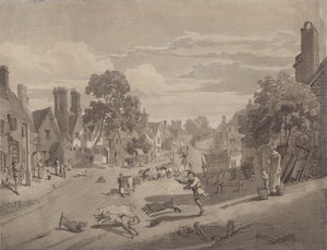 Hoofdstraat in Bushey, Hertfordshire door Henry Monro
