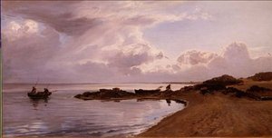 Mosselen verzamelen, noordkust van Wales door Henry Moore
