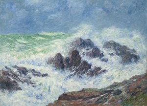 Zwaar weer bij Saint Grenoble, Pointe de Penmarch, 1905 door Henry Moret