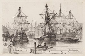 Londense Docks door Henry Moses