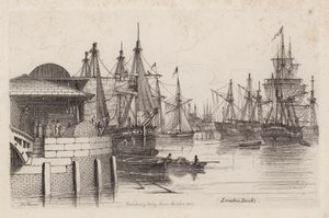 Londense Docks door Henry Moses