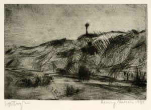 Duinlandschap met zeemerk door Henry Nielsen