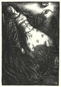 Matthew Arnold gedicht: De verlaten meerman (gravure)