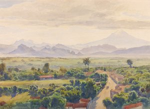 Uitzicht op Cuernavaca door Henry Otto Wix