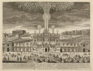 Vuurwerk na Aix la Chapelle door Henry Overton