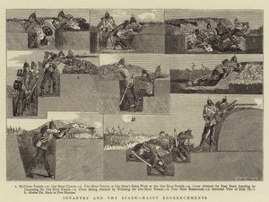 Infanterie en de spade, haastige verschansingen door Henry Payne
