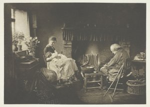 Dageraad en zonsondergang door Henry Peach Robinson