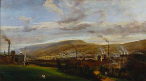Industrieel Landschap van Zuid-Wales, ca. 1825 door Henry Penry Williams