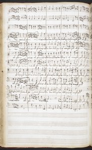 Autograaf manuscript van anthems, welkomstliederen en sololiederen, ca. 1680-90 door Henry Purcell