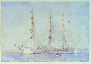 Frans schip Marecual de Cashes in Falmouth juli 1914, begin 20e eeuw