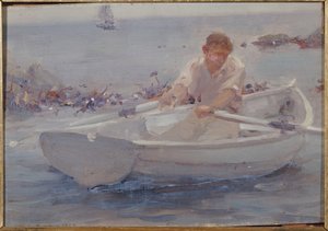 Man in een roeiboot, 1907