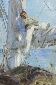 Slapende Zeeman, Falmouth 1905 door Henry Scott Tuke