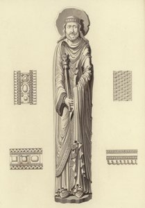 Clovis I, ca. 1100, van de Kerk van Notre Dame De Corbeil door Henry Shaw