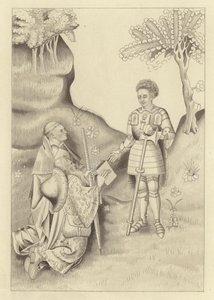 John Lydgate, presenteert zijn boek aan de Graaf van Salisbury door Henry Shaw