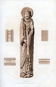 Koning Clovis I, ca. 1100, 1843 door Henry Shaw