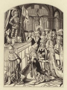 Vorsten van Europa aanbidden Sint Joris door Henry Shaw