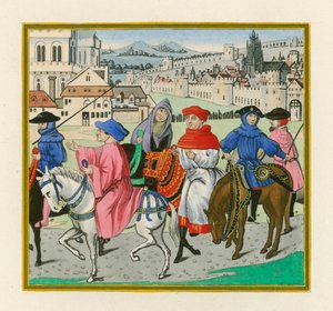 De Canterbury Pelgrimage, laat 15e eeuw door Henry Shaw