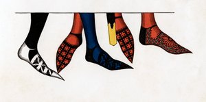 De kousen en schoenen gedragen door prinsen aan het hof van Edward III, 1312-1377, 1840