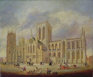 York Minster vanuit het zuiden (olieverf op doek)