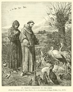 St. Franciscus die predikt tot de Vogels door Henry Stacey Marks
