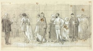 Figuren in processie door Henry Stacy Marks