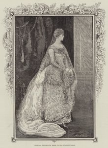 Prinses Victoria van Hessen in haar trouwjurk door Henry Stephen Ludlow