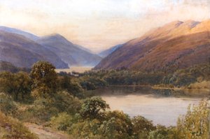 Blauw meer, Lake County, Californië door Henry Sutton Palmer
