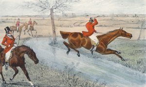 Mytton op Baronet springt negen meter water over door Henry Thomas (after) Alken
