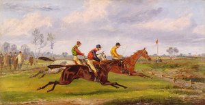 Een Steeplechase door Henry Thomas Alken