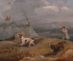Patrijzenjacht, ca. 1825 door Henry Thomas Alken