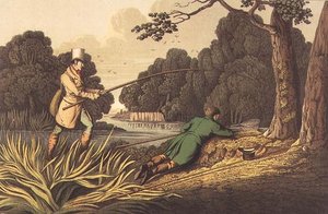 Pike Fishing, geaquarelleerd door I. Clark, uitgegeven door Thomas McLean door Henry Thomas Alken