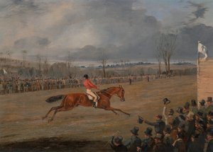 Scènes van een steeplechase: De winnaar