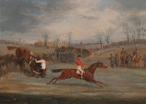 Scènes van een steeplechase: Bij de finish